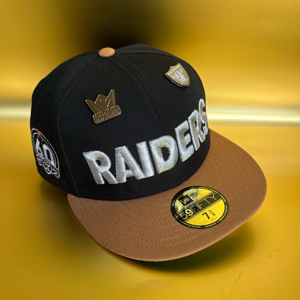 New Era 7 3/8 59fifty Las Vegas Black Brown Two Tone Cap